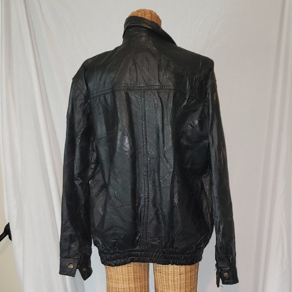 Men's Vintage LEATHER AND SOUL Bomber Patchwork Leather Jacket - M - Picture 4 of 7